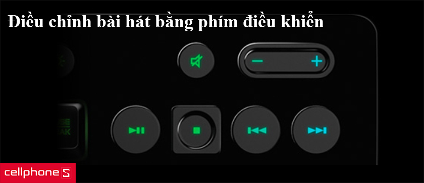 điều chỉnh bài hát bằng phím điều khiển