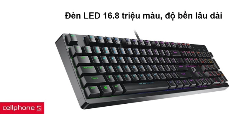 Đèn LED 16.8 triệu màu, độ bền lâu dài