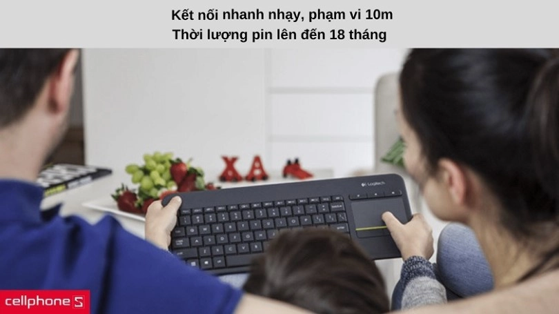 bàn phím không dây Logitech K400 Plus
