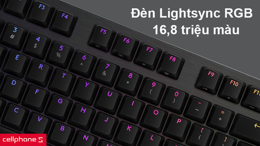 Công nghệ phím Romer-G Linear khiến phím bấm đàn hồi cùng với hệ thống đèn Lightsync RGB nổi bật