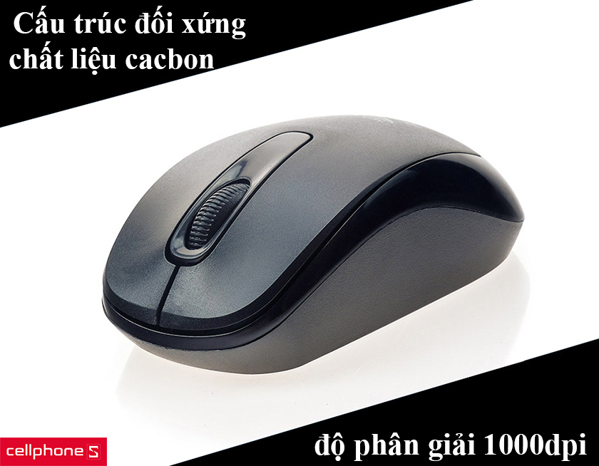 Chuột Titan có độ phân giải 1000dpi, làm từ chất liệu cacbon