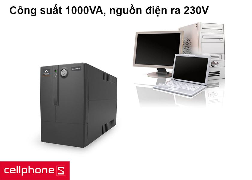 Công suất 1000VA, nguồn điện ra 230V