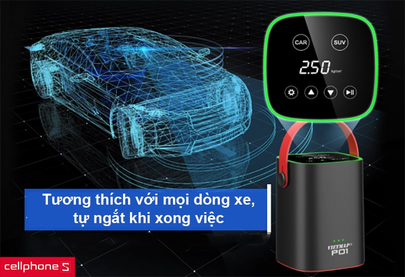 Tương thích với mọi dòng xe, tự ngắt khi xong việc