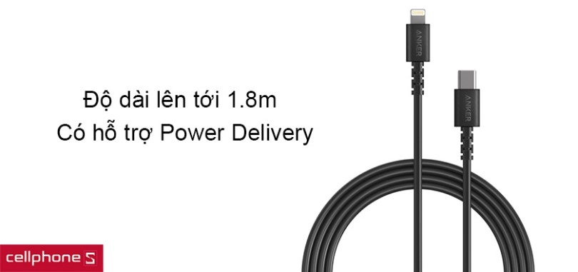 Có độ dài lên tới 1.8m tiện lợi cho người dùng