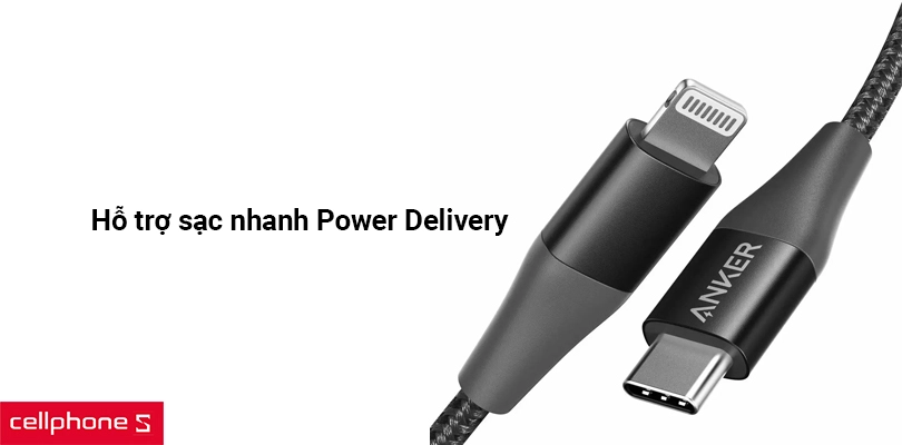 Hỗ trợ sạc nhanh Power Delivery tiện lợi
