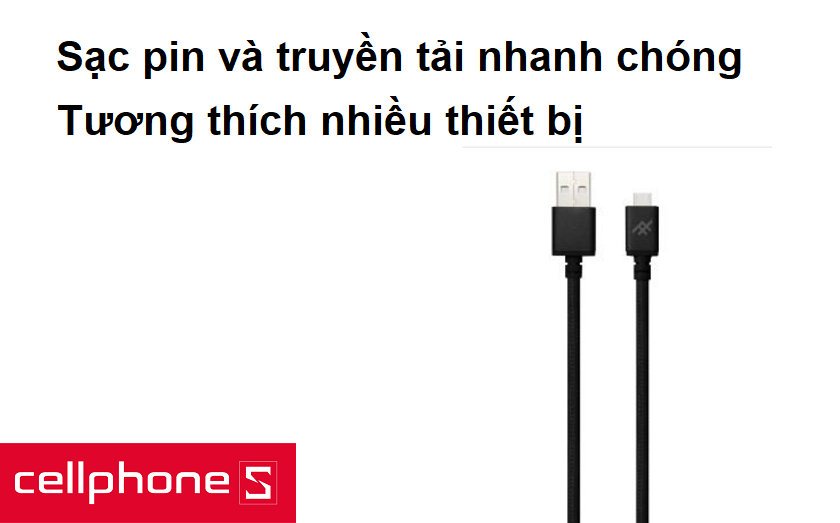 Sạc pin và truyền tải nhanh chóng, tương thích nhiều thiết bị