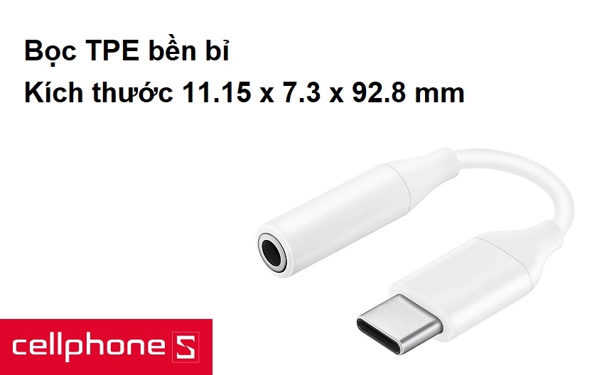 Bọc TPE bền bỉ, kích thước 11.15 x 7.3 x 92.8 mm