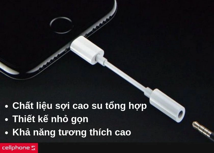Thiết kế tinh tế, nhỏ gọn với chất liệu sợi cao su tổng hợp bền bỉ cùng khả năng tương thích với nhiều thiết bị