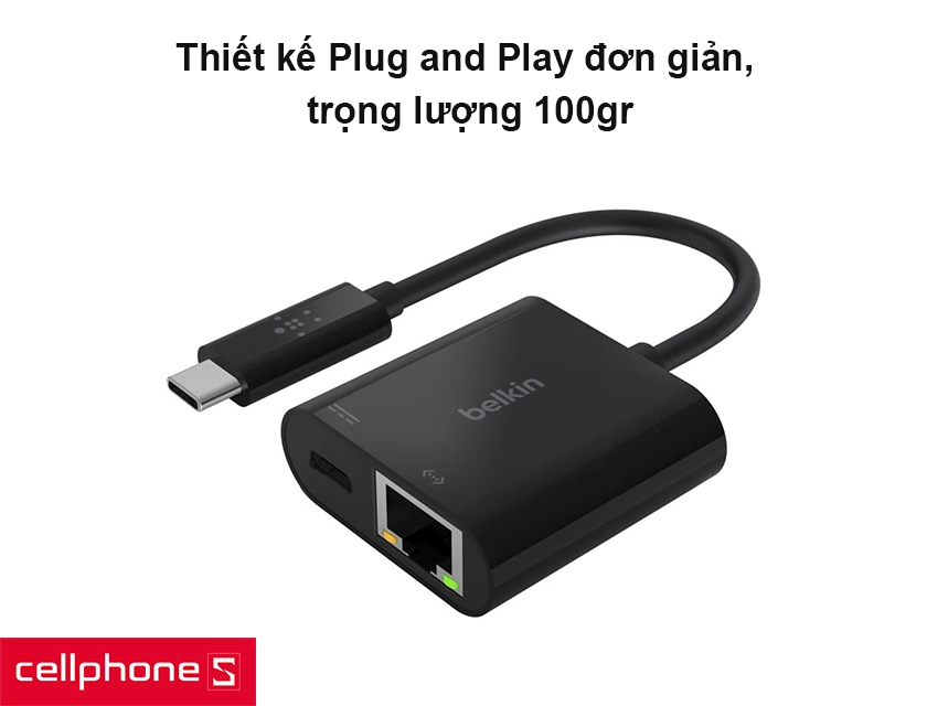 Thiết kế Plug and Play đơn giản, trọng lượng 100gr