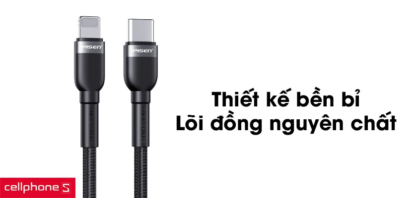 Thiết kế bền bỉ, lõi đồng nguyên chất