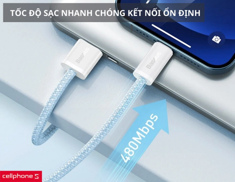 Cáp Baseus Dynamic USB-A to Lightning 1M