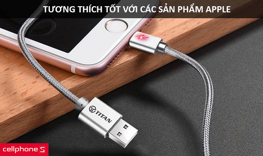 Truyền tải dữ liệu nhanh chóng, tương thích các dòng iPhone và iPad, độ dài 1m tiện dụng