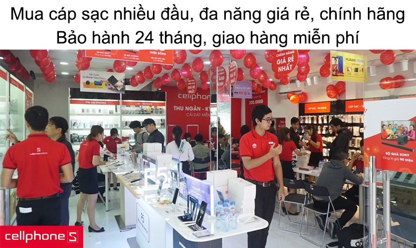 Mua cáp sạc nhiều đầu, đa năng giá rẻ, chính hãng tại CellphoneS