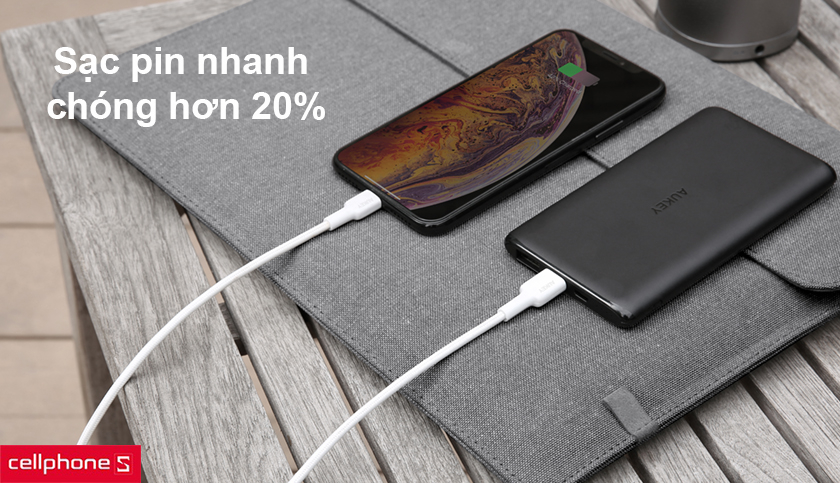 Cáp Type C to Lighting Aukey CB-CL3 MFI 0.9m