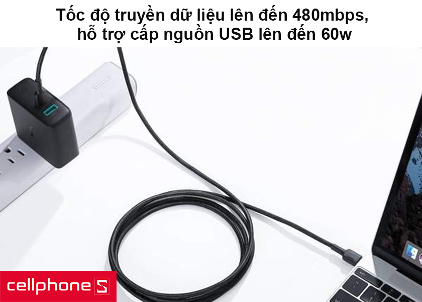 Cáp Type-C to Type-C Aukey CB-CD29 1.2m