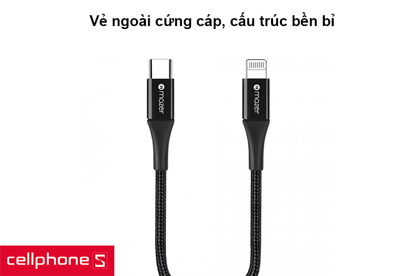 Cáp Type C to Lightning Mazer Power Link II 12cm