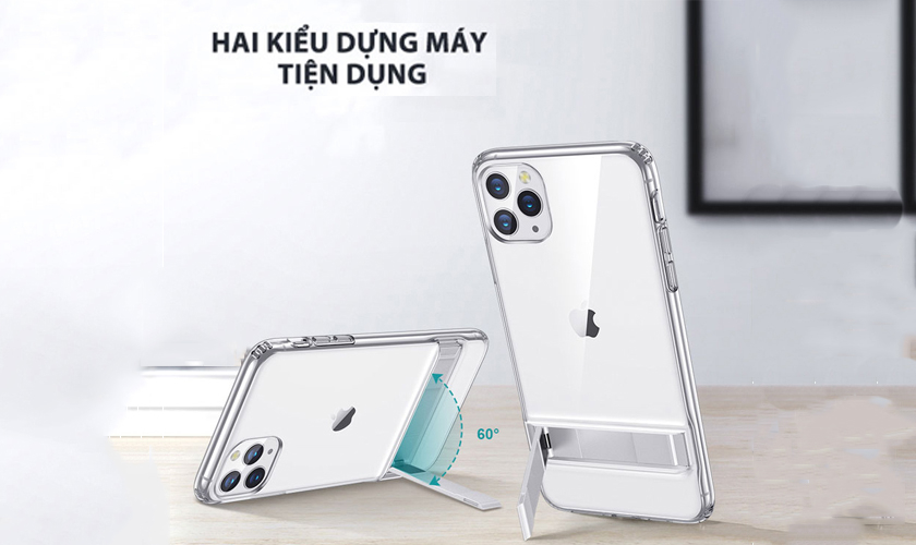 Chân đế hai chiều đặt dọc và ngang, nút bấm được thiết kế mạch lạc