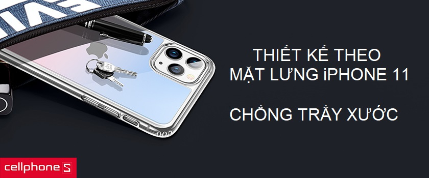 Mặt lưng bắt trước mặt lưng iPhone 11, chống trầy xước cực kì tốt