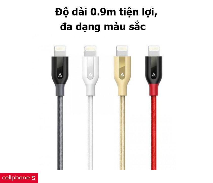 Độ dài 0.9m tiện lợi, đa dạng màu sắc