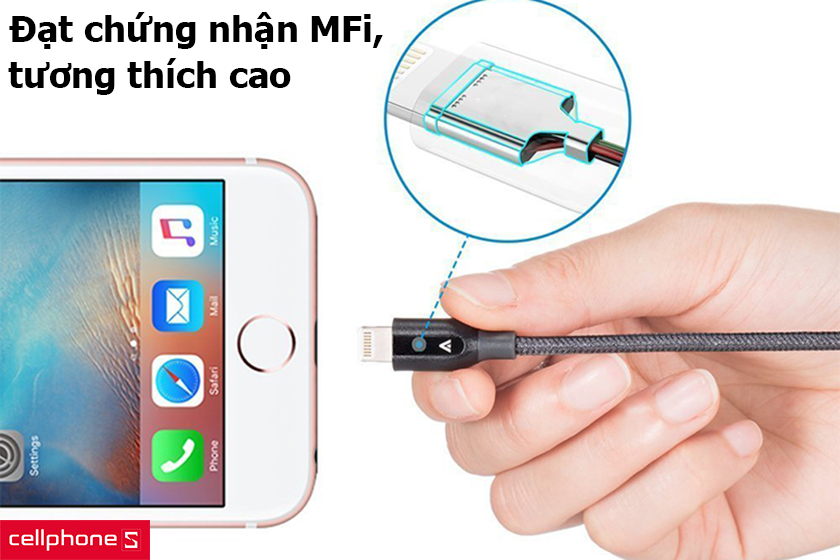 Đạt chứng nhận MFi, tương thích cao
