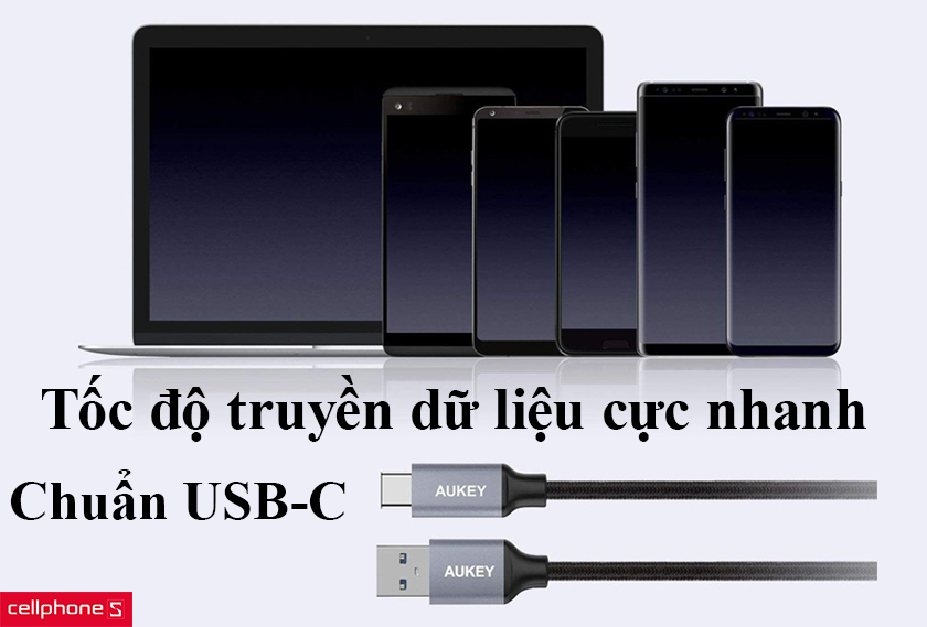 Chuẩn USB-C tiện lợi, tốc độ truyền tải dữ liệu cực nhanh