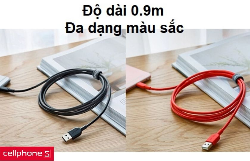 Độ dài 0.9m vừa phải, dễ sử dụng cùng nhiều màu sắc cho bạn lựa chọn