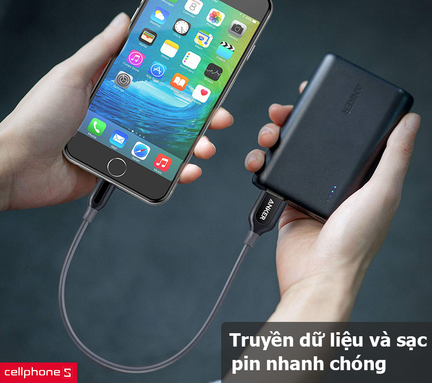 Truyền dữ liệu và sạc pin nhanh chóng