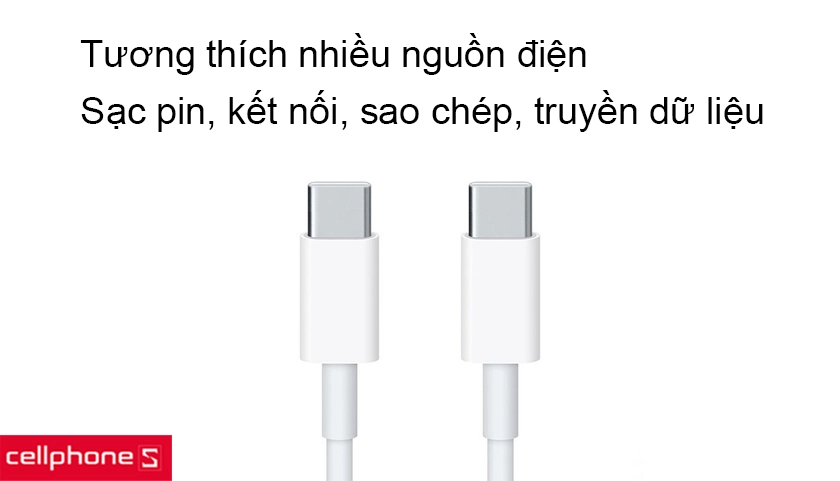 Tương thích đa dạng nguồn điện, hỗ trợ sạc pin, kết nối thiết bị, sao chép, truyền dữ liệu,…