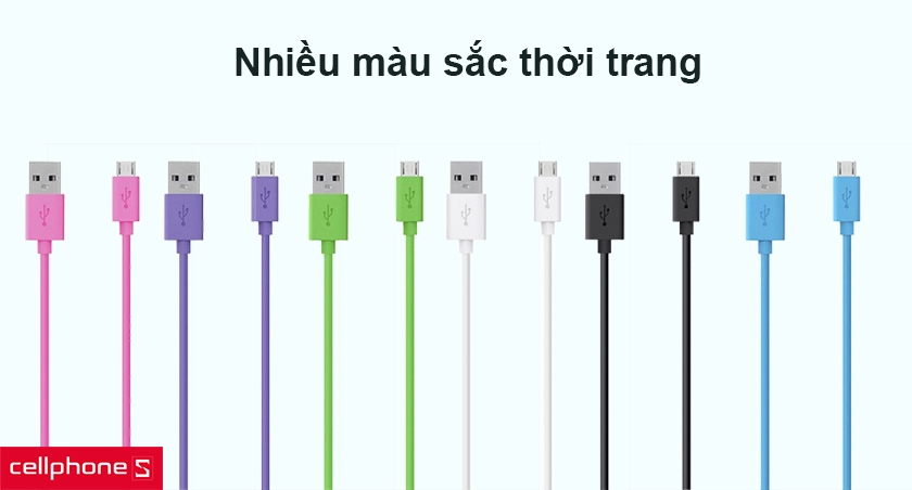 Bao bọc bởi nhựa PVC bền bỉ, sợi cáp dài 1.2m