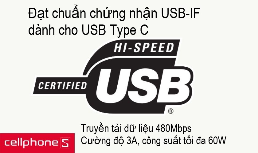 Tương thích với hầu hết các thiết bị nhờ chứng chỉ từ USB - IF