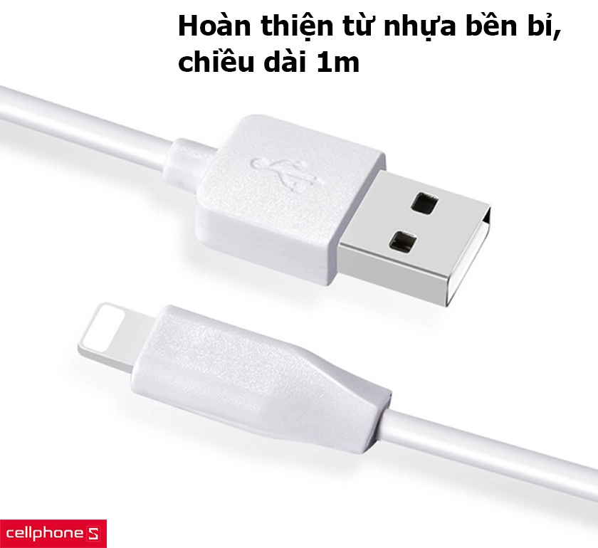 Hoàn thiện từ nhựa bền bỉ, chiều dài 1m