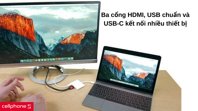 Trang bị nhiều cổng kết nối, tương thích với cả iOS và macOS