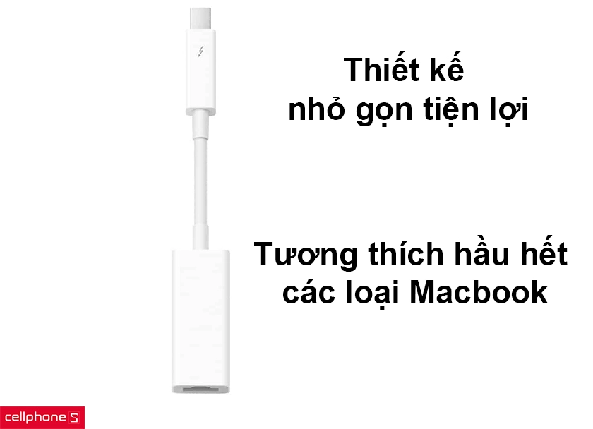 Thiết kế nhỏ gọn tiện lợi tương thích với hầu hết các loại Macbook hiện nay