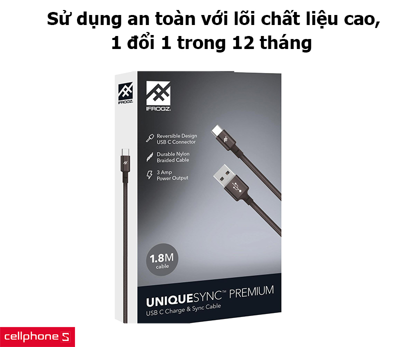 Sử dụng an toàn với lõi chất liệu cao, 1 đổi 1 trong 12 tháng