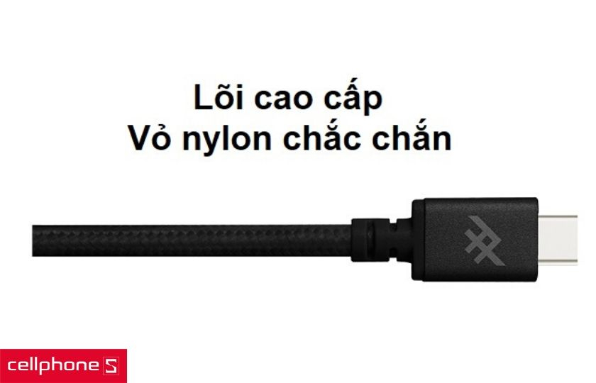 Lõi làm từ chất liệu cao cấp cùng vỏ dây nylon chắc chắn bảo vệ tốt