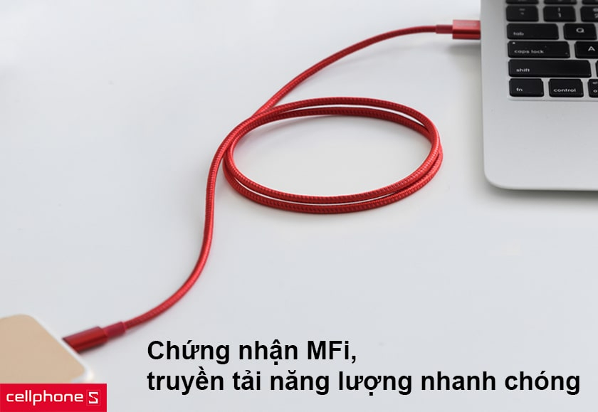 Cáp sạc Lightning Anker Braided Nylon 1m A8152