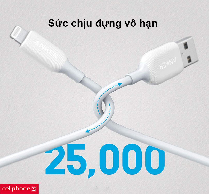 Cáp Anker PowerLine III Lightning (3FT/0.9M) A8812