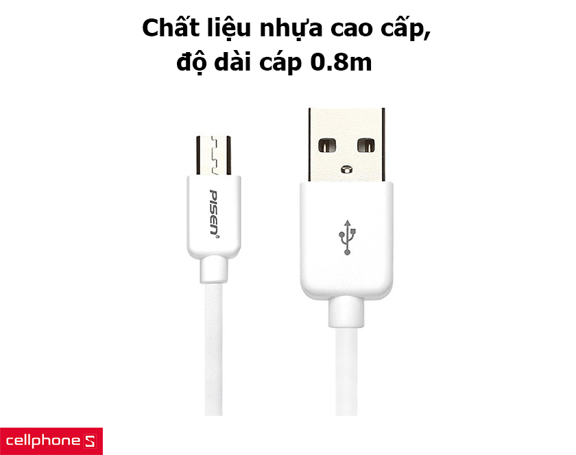 Chất liệu nhựa cao cấp, độ dài cáp 0.8m