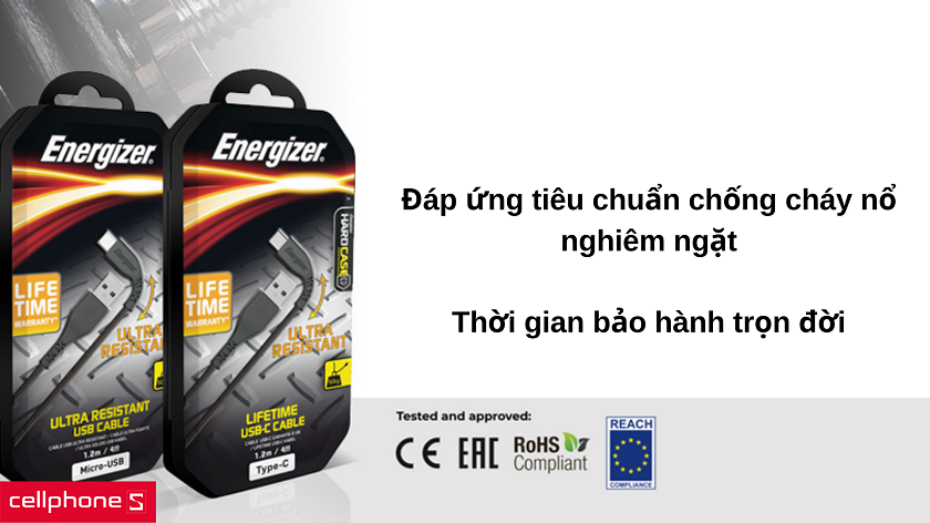 Đáp ứng tiêu chuẩn an toàn nghiêm ngặt, chế độ bảo hành trọn đời