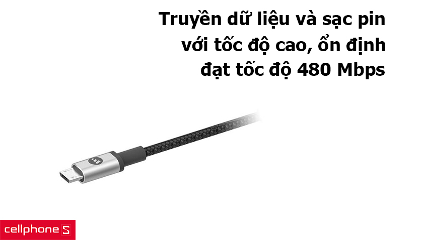 Truyền dữ liệu và sạc pin với tốc độ cao, ổn định