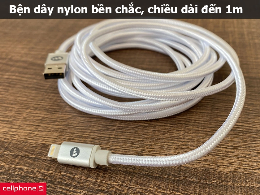 Thiết kế bện dây nylon bền chắc, chiều dài đến 1m