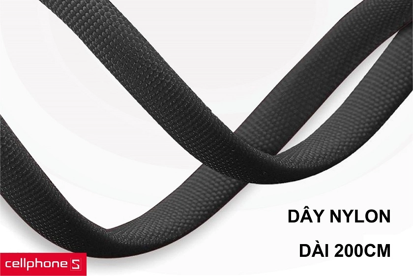 Chất liệu nhôm và nylon bền bỉ cùng độ dài lên đến 200cm