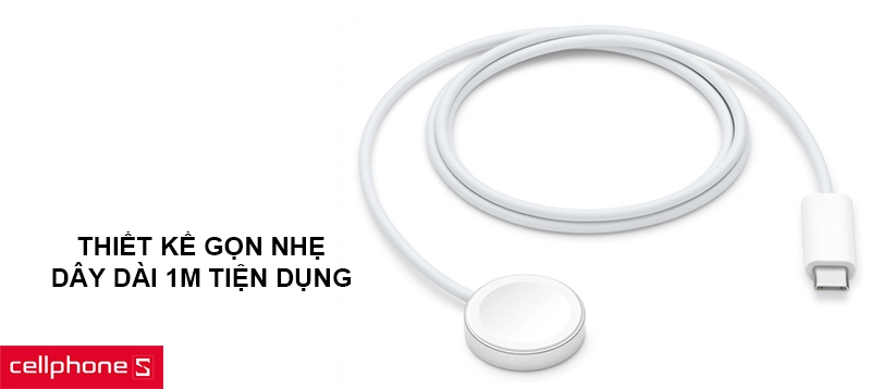 Thiết kế gọn nhẹ, dây dài 1m tiện dụng