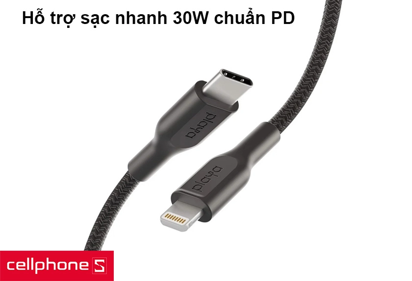 Hỗ trợ sạc nhanh 30W chuẩn PD