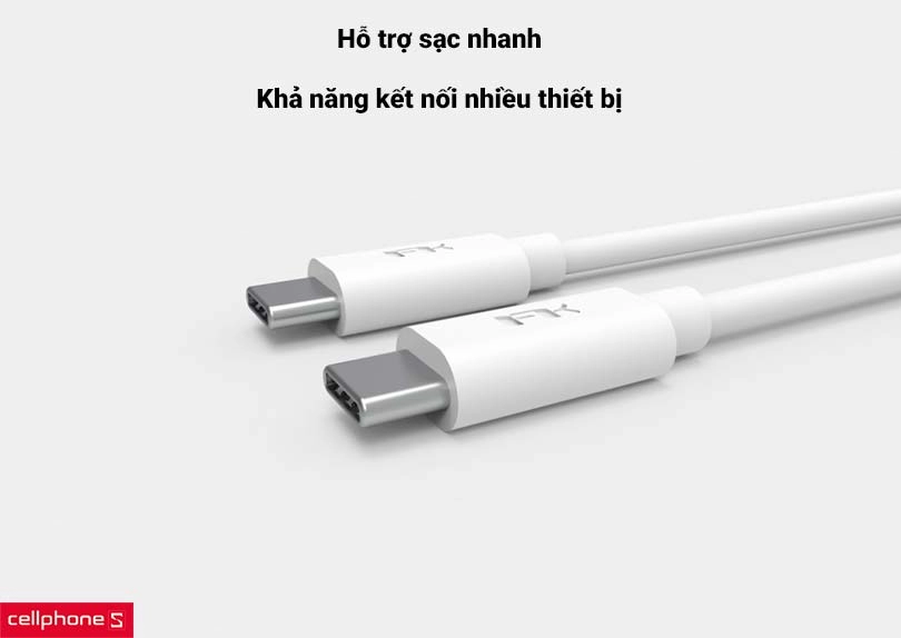 Dây cáp được hỗ trợ sạc nhanh và khả năng kết nối nhiều thiết bị