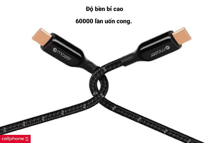 Cáp Mazer Infinite Link 3 Pro USB-C to C 1.25M - Tốc độ siêu nhanh