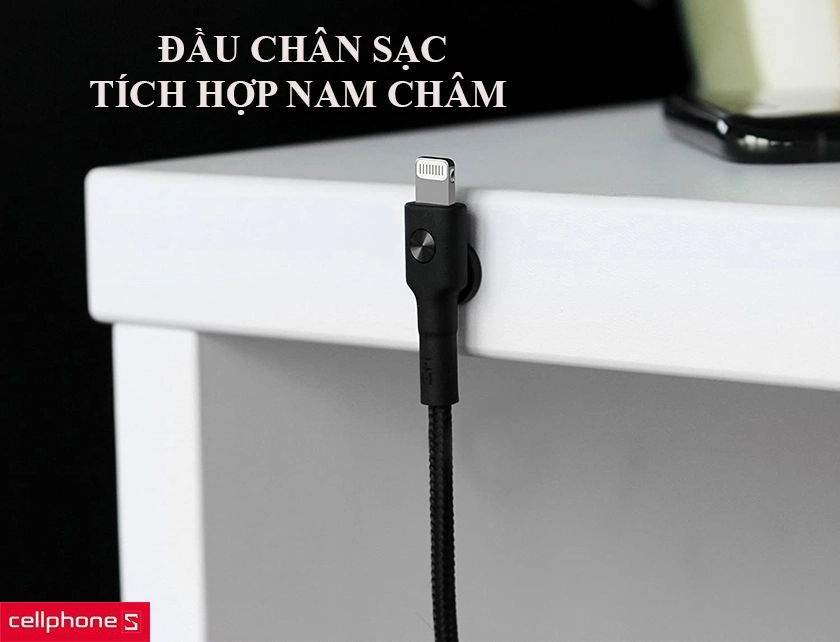 Thiết kế đầu sạc tích hợp nam châm tăng tính tiện lợi khi sử dụng