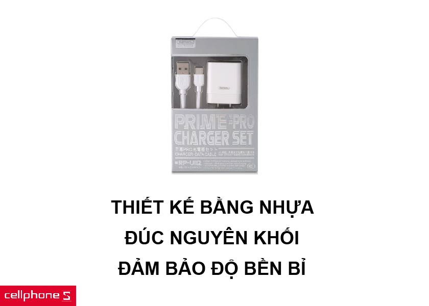 Thiết kế từ nhựa với dây cáp đúc nguyên khối đảm bảo độ bền tốt nhất