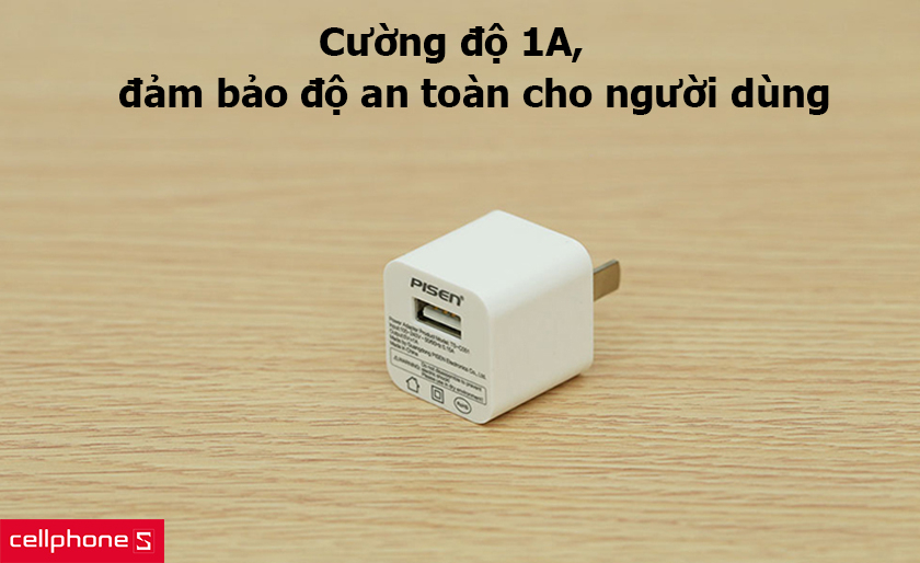 Cường độ 1A, đảm bảo độ an toàn cho người dùng