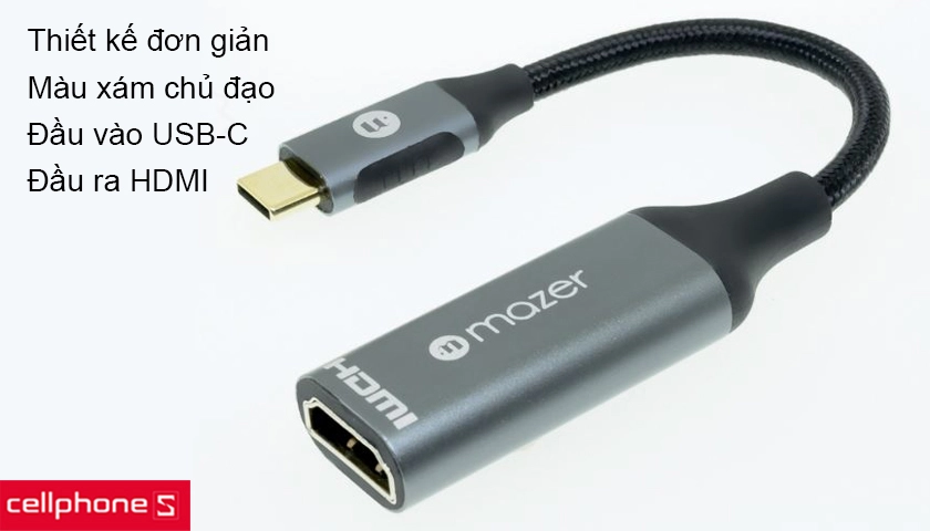 Thiết kế đơn giản với chất liệu vỏ Aluminum